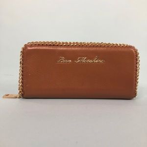Love Moschino light brown leather continental wallet with gold-tone hardware